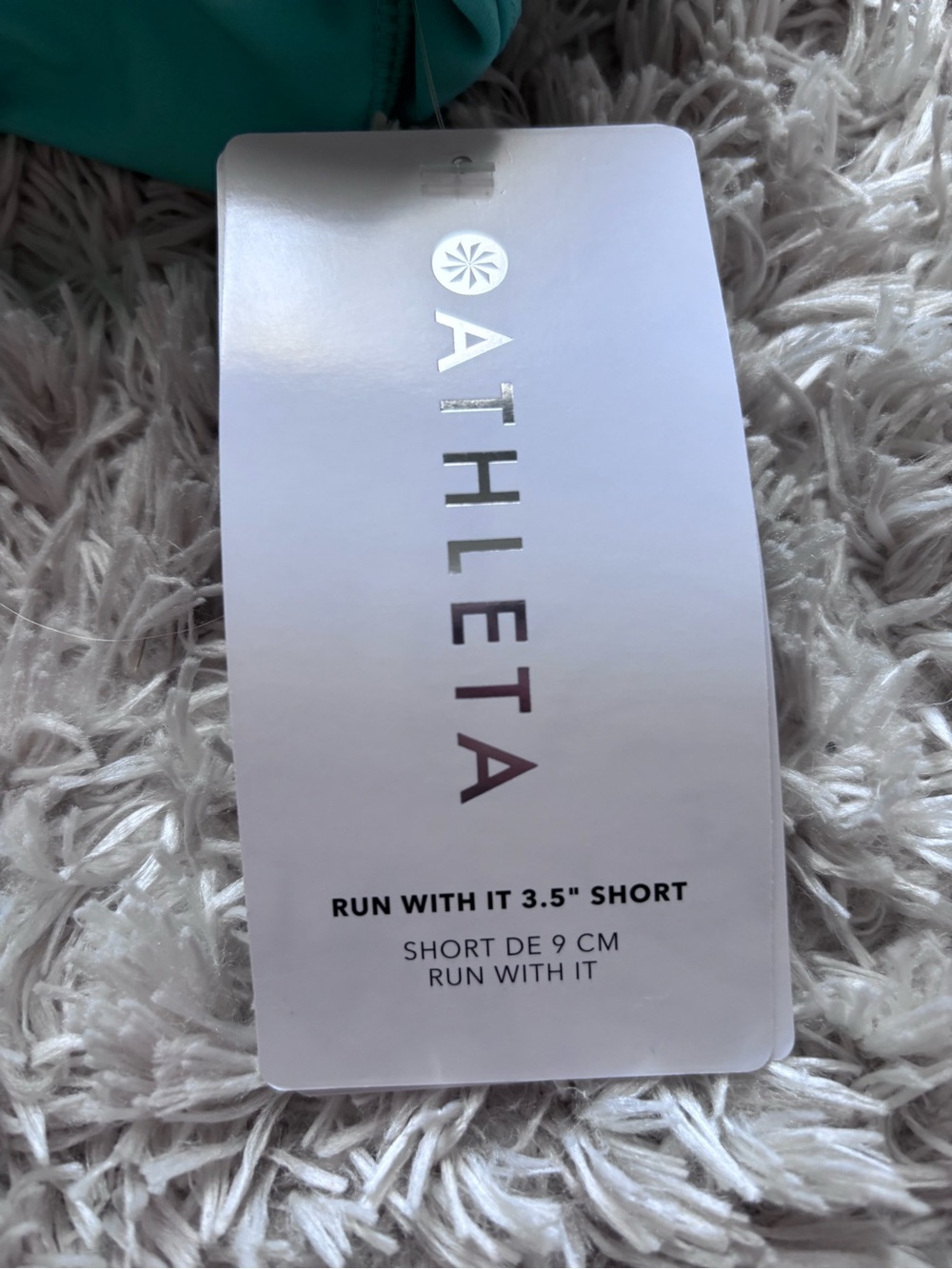 Athleta Run With It 3.5” Short Teal Tie Dye Small Side Slits Pocket - Picture 6 of 11
